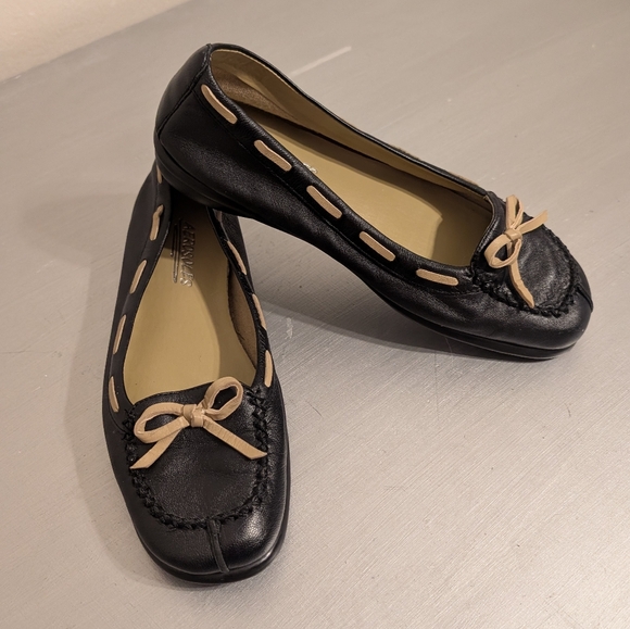 Aerosoles Jam Slip-on Linen Leather Black Ladies Flats Shoes 8M - Picture 15 of 16